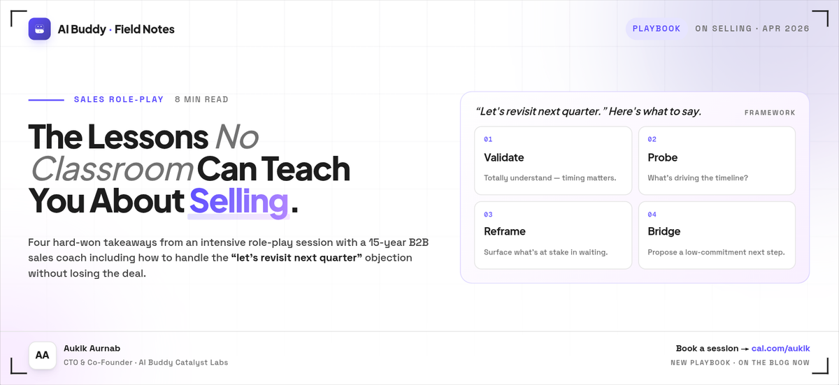 Sales Role-Play Training: The Lessons No Classroom Can Teach You